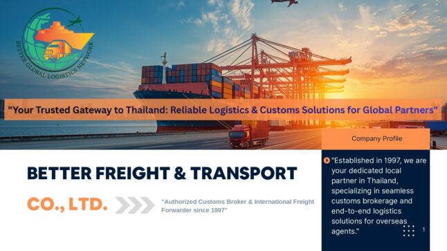 Chemical logistics services Thailand – hazardous cargo handling and export documentation